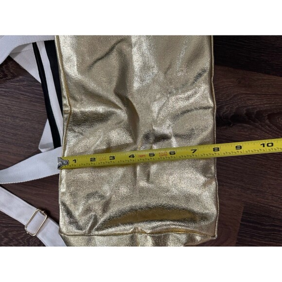 Victorias Secret Signature Lg Striped Foil Weekender Getaway Duffle Bag Tote - Picture 9 of 9